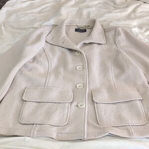 L.L. Bean Women's Light Cream Pea Coat